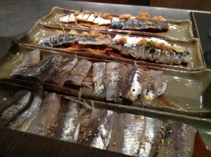 Les sashimis de sardines et de maquereaux